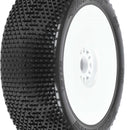 PRO9041233 Proline 1/8 Hole Shot 2.0 S3 Front/Rear Off-Road Buggy Tyres Mounted on 17mm White Wheels, 2pcs Proline