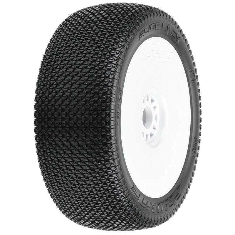 PRO9064233 Proline 1/8 Slide Lock S3 Front/Rear Off-Road Buggy Tyres Mounted on 17mm White Wheels, 2pcs Proline