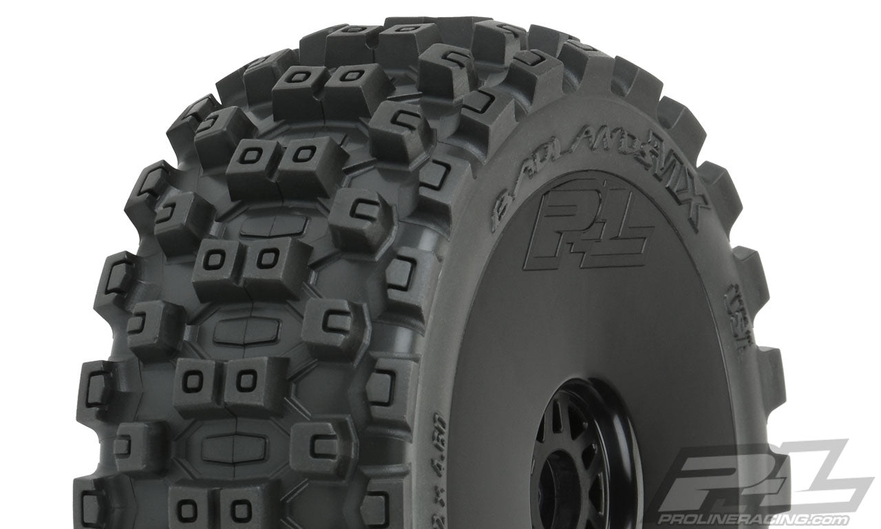 PRO906741 Proline Badlands MX M2 1/8 Buggy Tyres Mounted on Black Wheels, F/R, PR9067-41 Proline