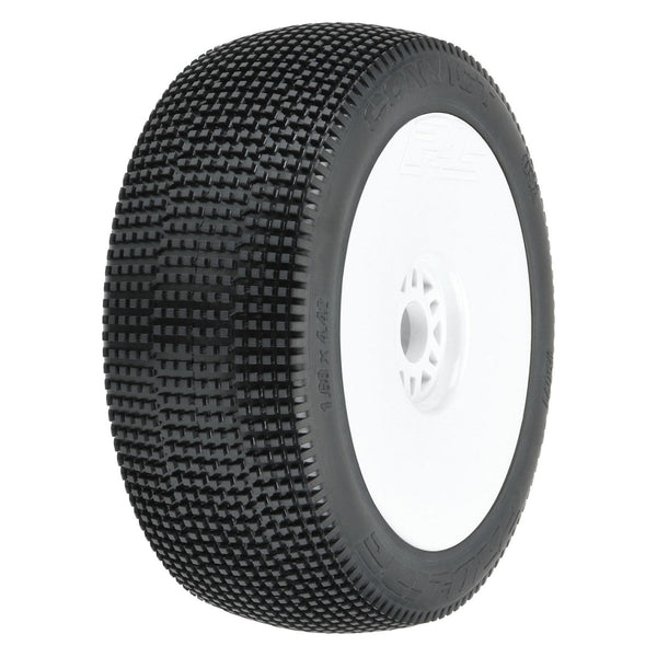 PRO9071233 Proline 1/8 Convict S3 Front/Rear Off-Road Buggy Tyres Mounted on 17mm White Wheels, 2pcs