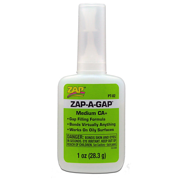 ZAP PT-02 1 OZ. GREEN ZAP-A-GAP CA+ 1 BOTTLE (BOX QTY 12)