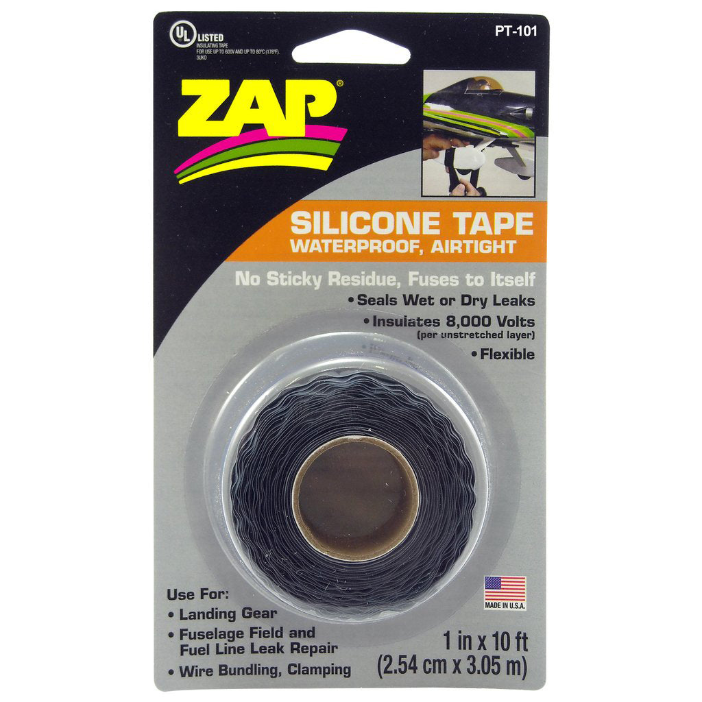 ZAP PT-101 1 IN. X 10 FT ROLL ZAP SILICONE TAPE  (BLACK) ZAP