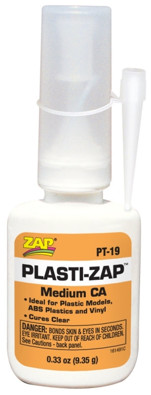 ZAP PT-19 1/3 OZ. PLASTI-ZAP CA 1 X BOTTLE (12 PER BOX) ZAP