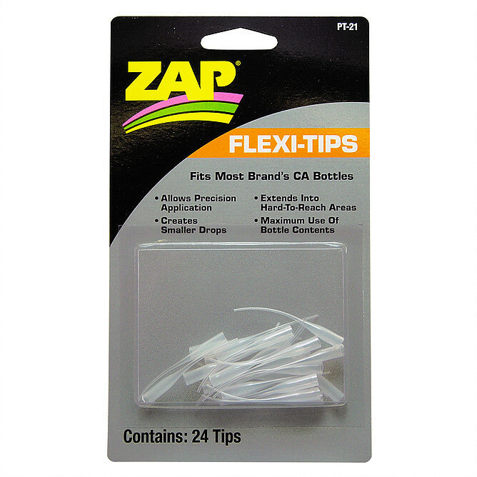 ZAP PT-21 FLEXI TIPS 1 X24 TIPS PER PACK ( 6 PER BOX) ZAP