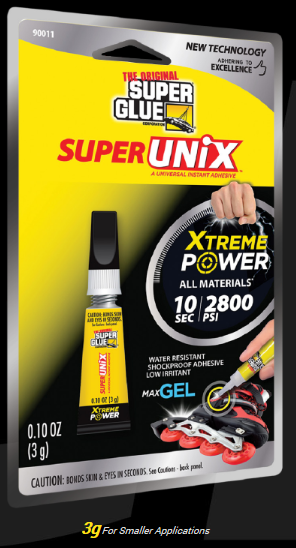 90011 (#) (3 gram) Super Unix Adhesive (12 PER OUTER CARTON)