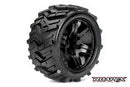 R2004-B2 MORPH 1/10 STADIUM TRUCK TIRE BLACK WHEEL WITH 1/2 OFFSET 12MM HEX MOUNTED Roapex