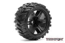 R2008-B2 MORPH BELTED 1/10 STADIUM TRUCK TIRE BLACK WHEEL 1/2 OFFSET 12mm HEX MOUNTED Roapex