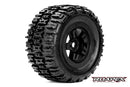 R4001-B RENEGADE 1/8 MONSTER TRUCK TIRE BLACK WHEEL WITH 17MM HEX MOUNTED Roapex