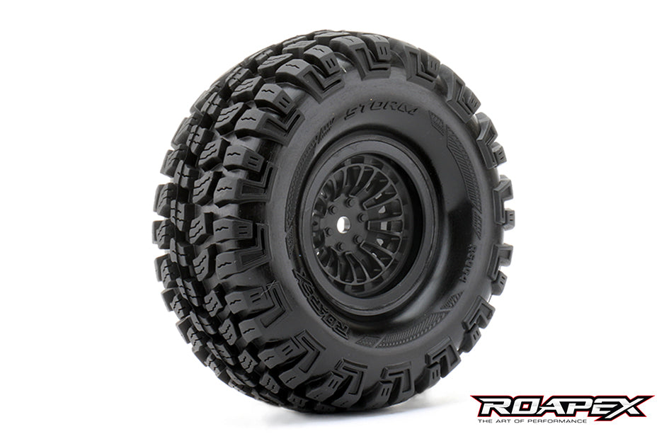 R6004-B Storm Black wheel with 12mm hex mounted Roapex