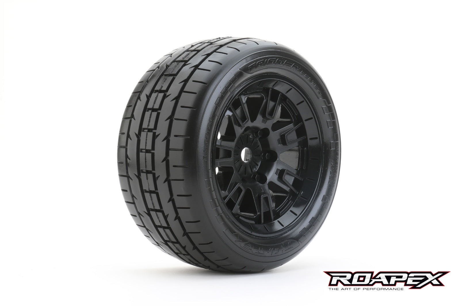 R7001-K TRIGGER BELTED ARRMA KRATON 8S MT TRUCK TIRE BLACK WHEEL WITH 24MM HEX MOUNTED Roapex