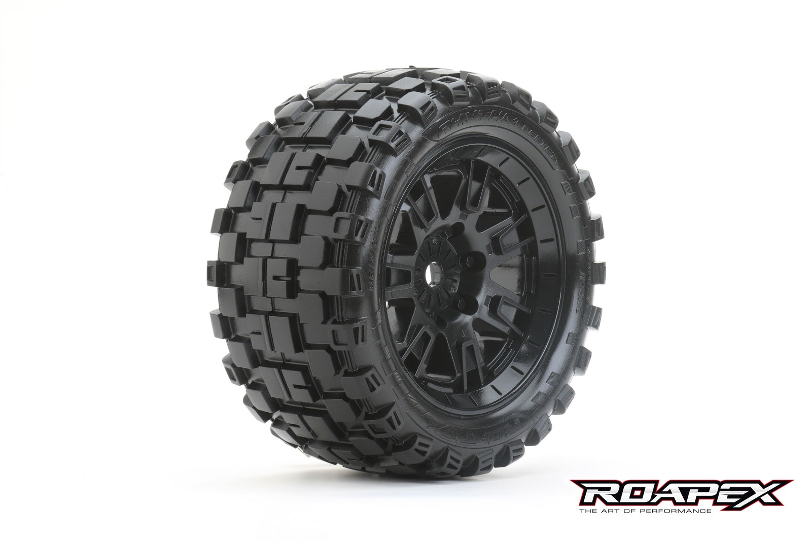 R7003-X RHYTHM BELTED TRAXXAS X-MAXX MT TRUCK TIRE BLACK WHEEL WITH 24MM HEX MOUNTED Roapex