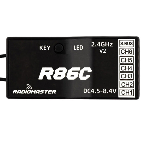 RADIOMASTER R86C V2 RECEIVER 6CH D8/ D16/ SFHSS