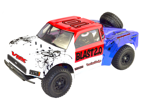 RH-1043SC Octane Blast 2.0 Brushed RTR w/7.2V 1800mAH NI-MH battery, Wall Charger, 2.4GHz radio, alum shocks, roll cage with drivers, spare wheel, R0254 River Hobby