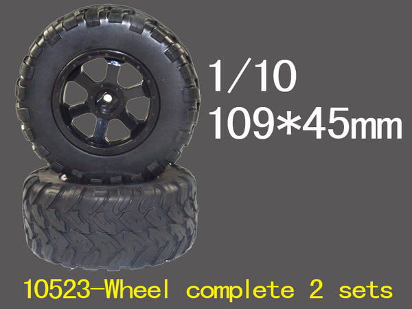 RH-10523 Tyres & Rim glued Coyote/Rattlesnake