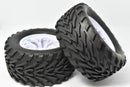 RH-10589W Mega Wheel and Tyre Set (pair) White River Hobby