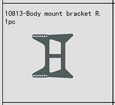 RH-10813 Body mount bracket rear River Hobby