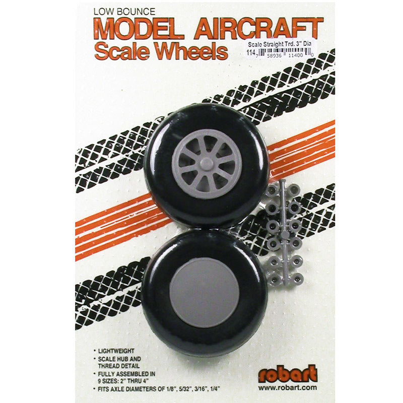 ROB-114 ROBART SCALE WHEELS: 3.00 INCH Robart