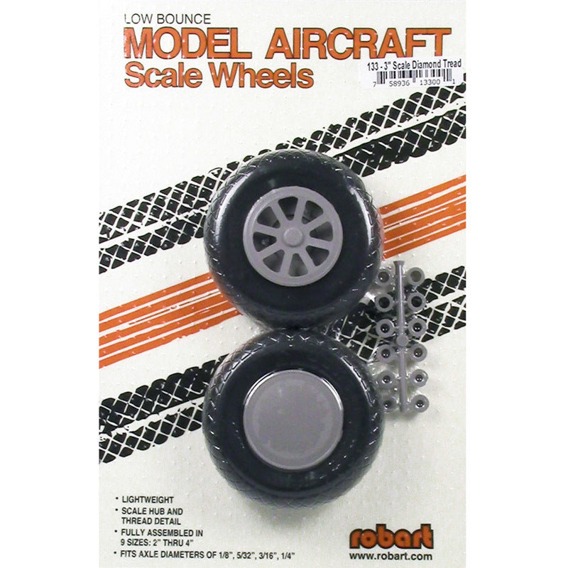ROB-133 ROBART SCALE WHEELS: 3.00 INCH X-TREAD Robart