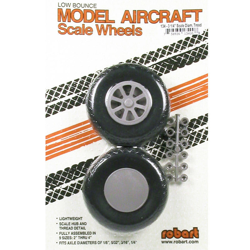 ROB-134 ROBART SCALE WHEELS: 3.25 INCH X-TREAD Robart