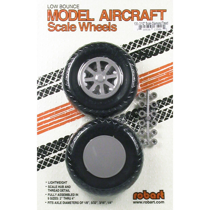 ROB-135 Robart Scale Wheels 3.5 inch x-tread Robart