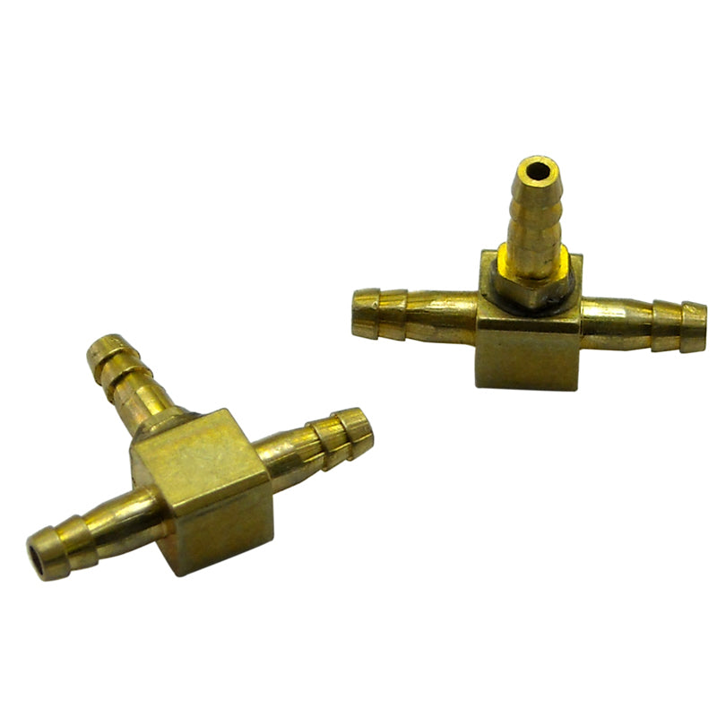 ROB-225 ROBART BRASS AIRLINE TEES FOR 1/8 OD X 1/16 ID AIR LINE (2 PCS/PK. 6 PKS PE Robart