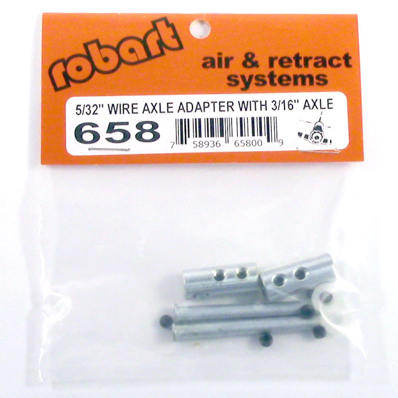 ROB-658 ROBART 5/32 INCH WIRE AXLE ADAPTER WITH 3/16 INCH AXLE Robart