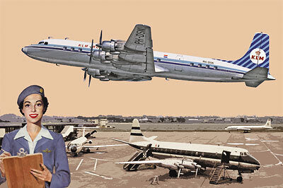 Roden 1/144 DC-7C Royal Dutch Airlines (KLM) Plastic Model Kit ROD302