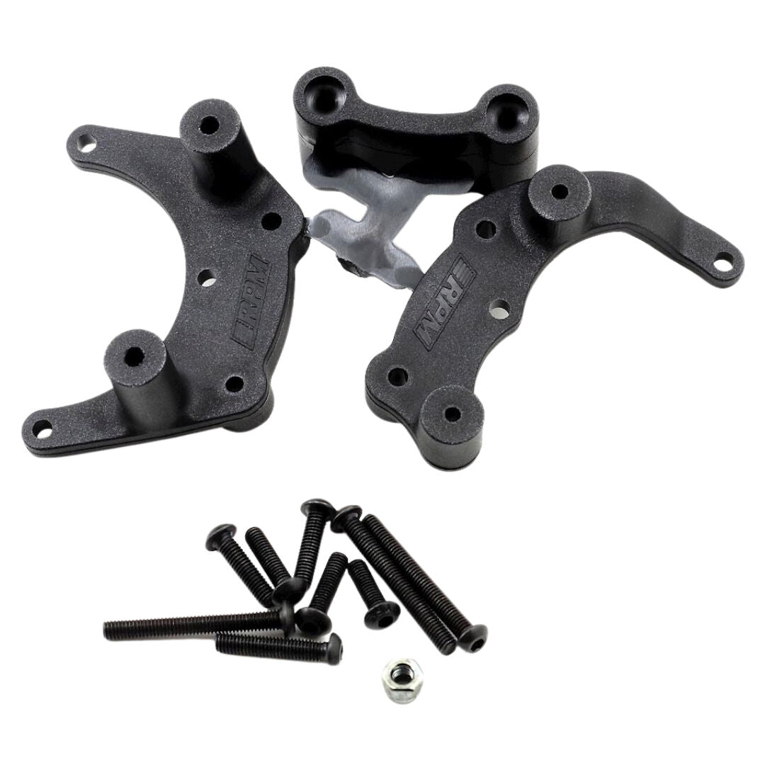 RPM Mount for Rear Bumper / Wheelie Bar - Traxxas | Slash 2wd / e-Rustler 2wd / e-Stampede 2wd / Bandit | Black RPM80902
