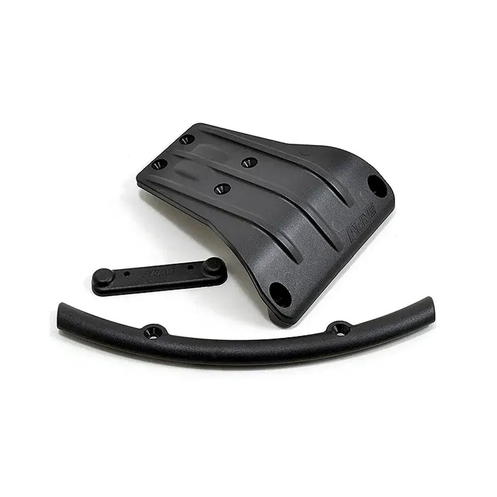 RPM Front Bumper, Skid Plate & Retainer Plate - ARRMA | most 6S vehicles (V5, EXB and older) | Black