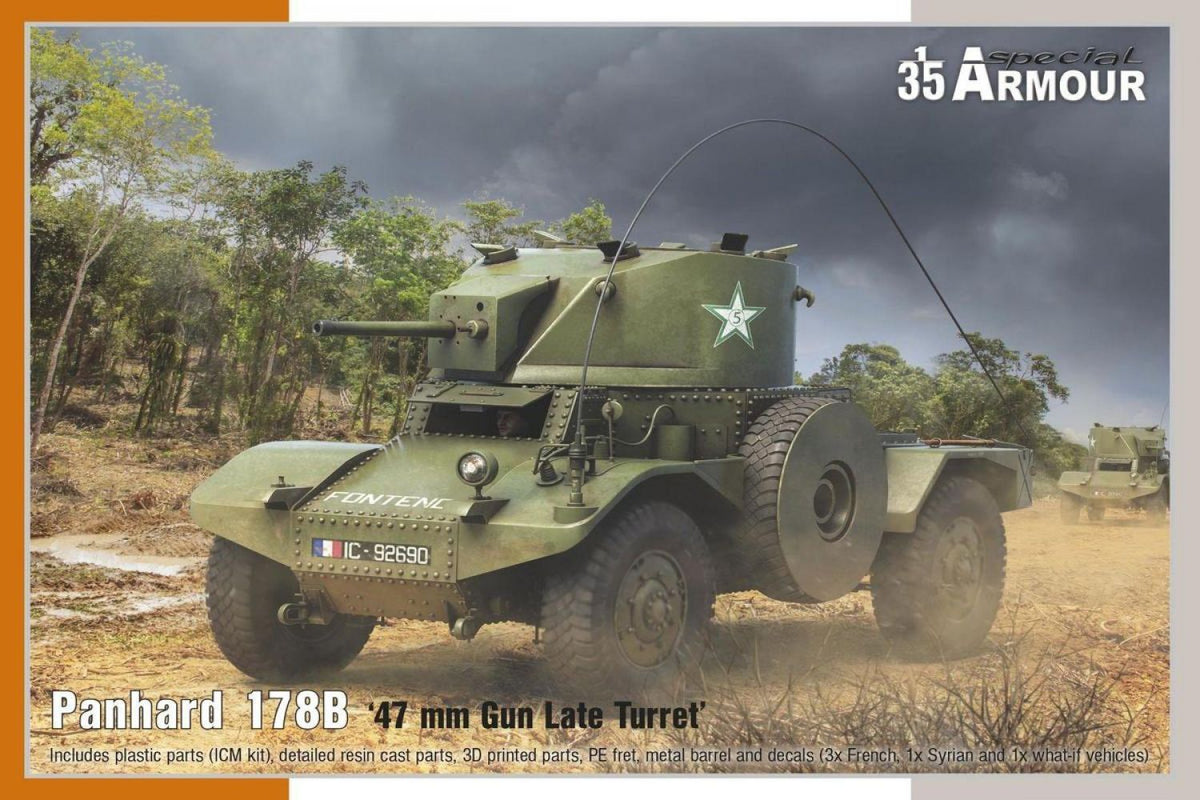 Special Armour 1/35 Panhard 178B '47 mm Gun Late Turret' Plastic Model Kit SA-35009