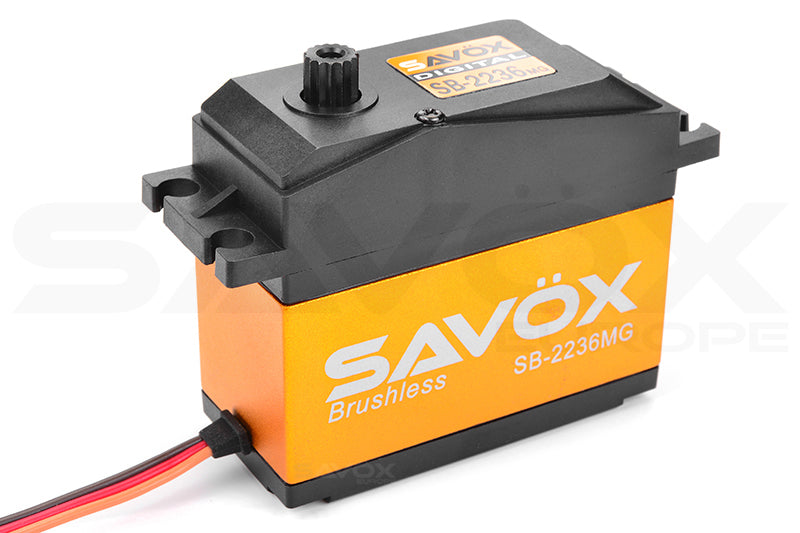 SAV-SB2236MG Savox - Servo - SB-2236MG - Digital - High Voltage - Brushless Motor - Metal Gears 1/5 Scale Savox