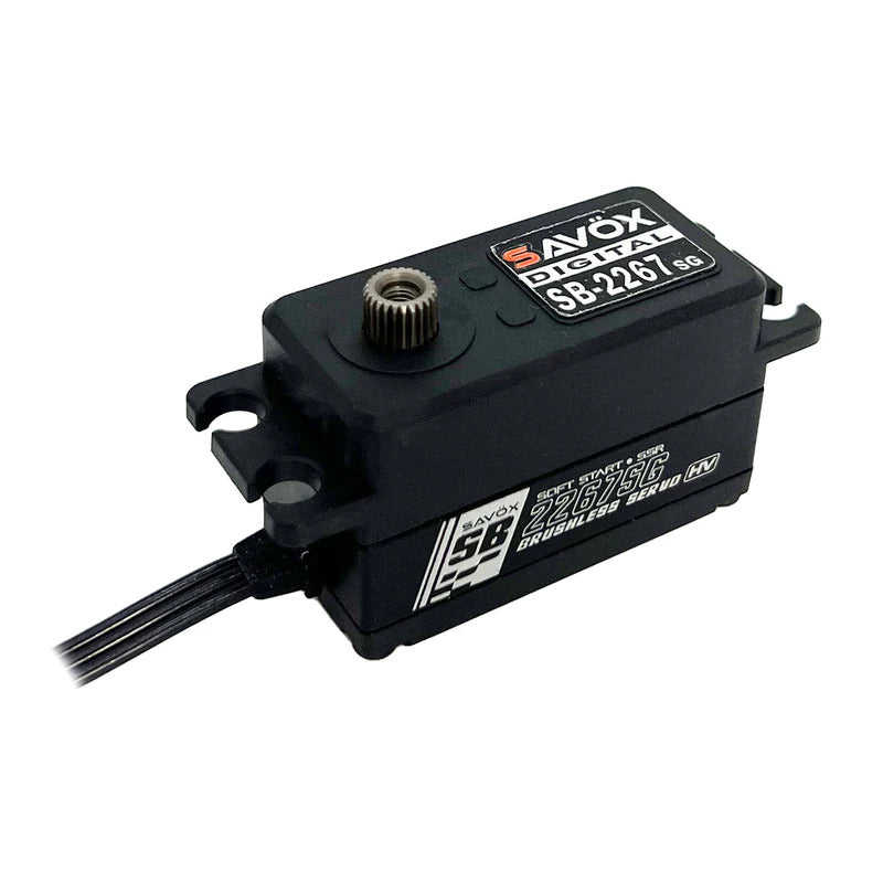 SAV-SB2267SG SAVOX 2267SG PLUS LOW PROFILE BRUSHLESS SERVO 32KG, 0.065SEC @8.4V Savox