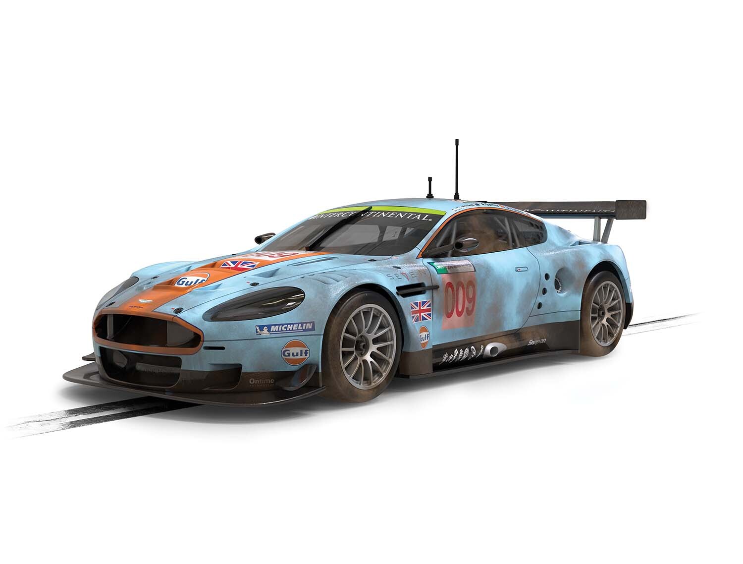 C4316 SCALEXTRIC ASTON MARTIN DBR9 - GULF EDITION - ROFGO DIRTY GIRL Scalextric