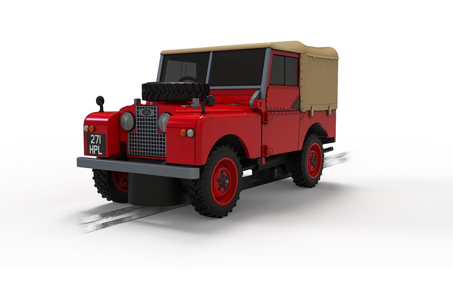 C4493 SCALEXTRIC LAND ROVER SERIES 1 - POPPY RED Scalextric