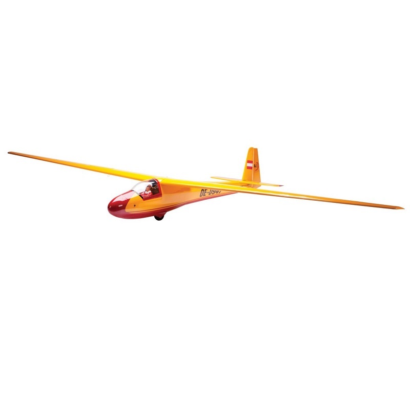 SEA-137B Seagull Models KA8B RC Glider, 3000mm ARF, Yellow Red, SEA-137B