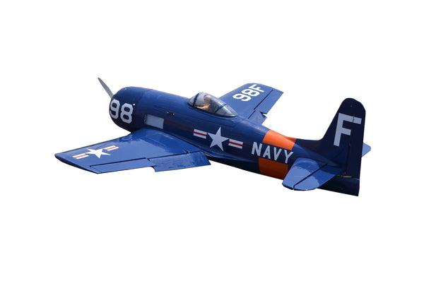 SEA-324B Seagull Models Grumman F8F2 Bearcat RC Plane, Navy Blue, 33cc ARF, SEA-324B