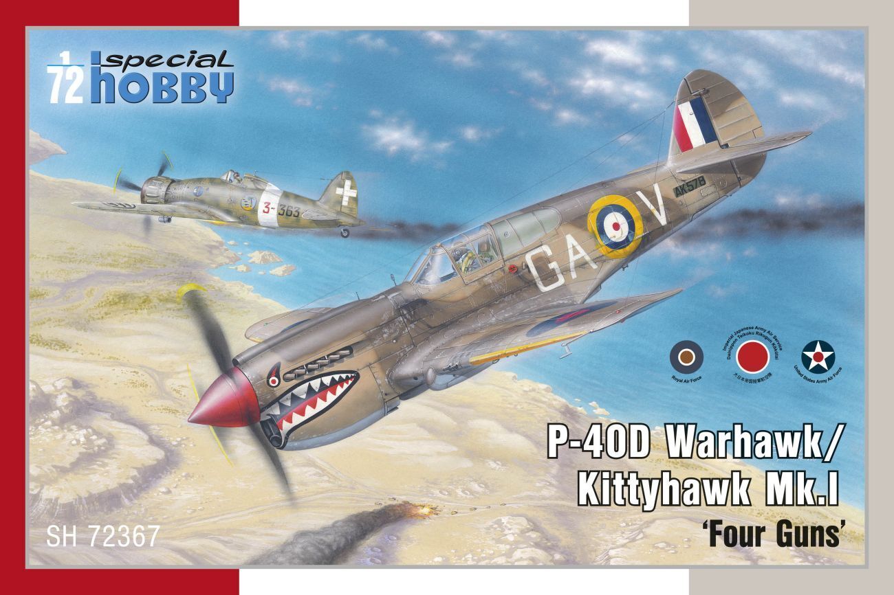 Special Hobby 1/72 P-40D Warhawk/Kittyhawk Mk.I €˜Four Guns€™ Plastic Model Kit