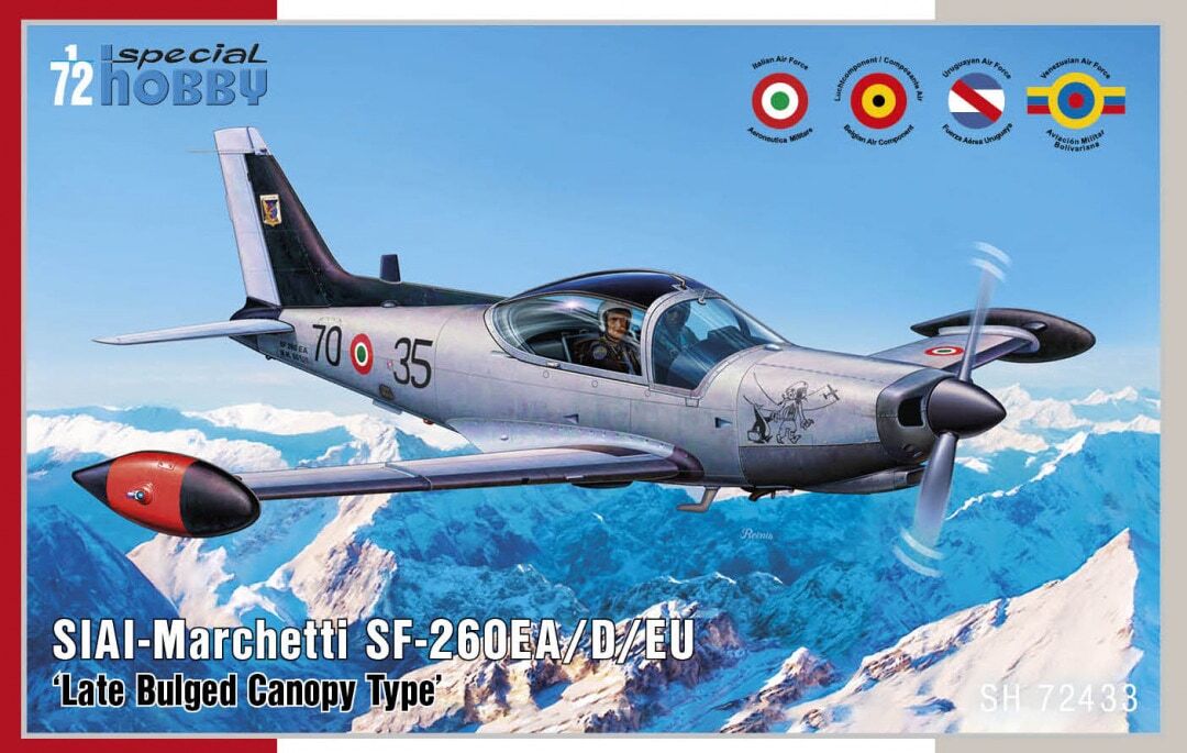 Special Hobby 1/72 SIAI-Marchetti SF-260EA/D/EU ' Late Bulged Canopy Type' Plastic Model Kit