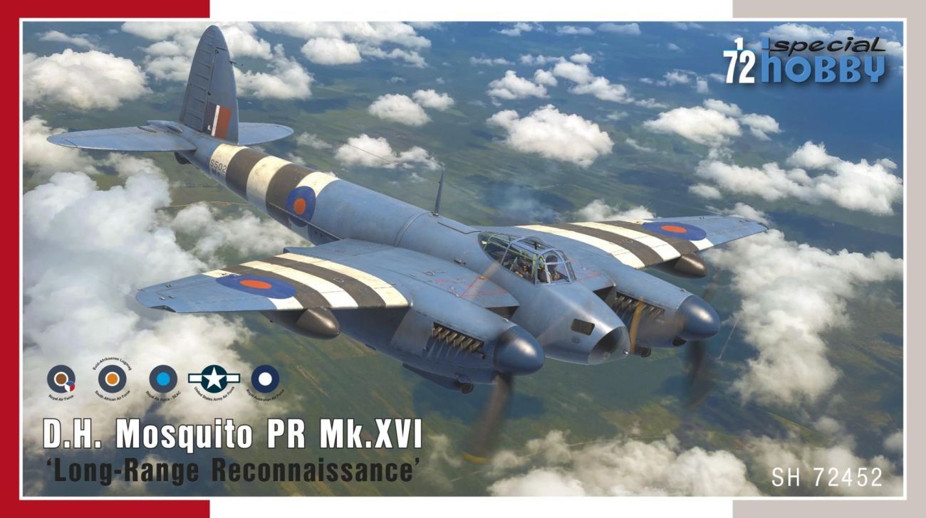 Special Hobby 1/72 DH. Mosquito PR Mk.XVI €˜Long-Range Reconnaissance  Plastic Model Kit *Aust Decals*