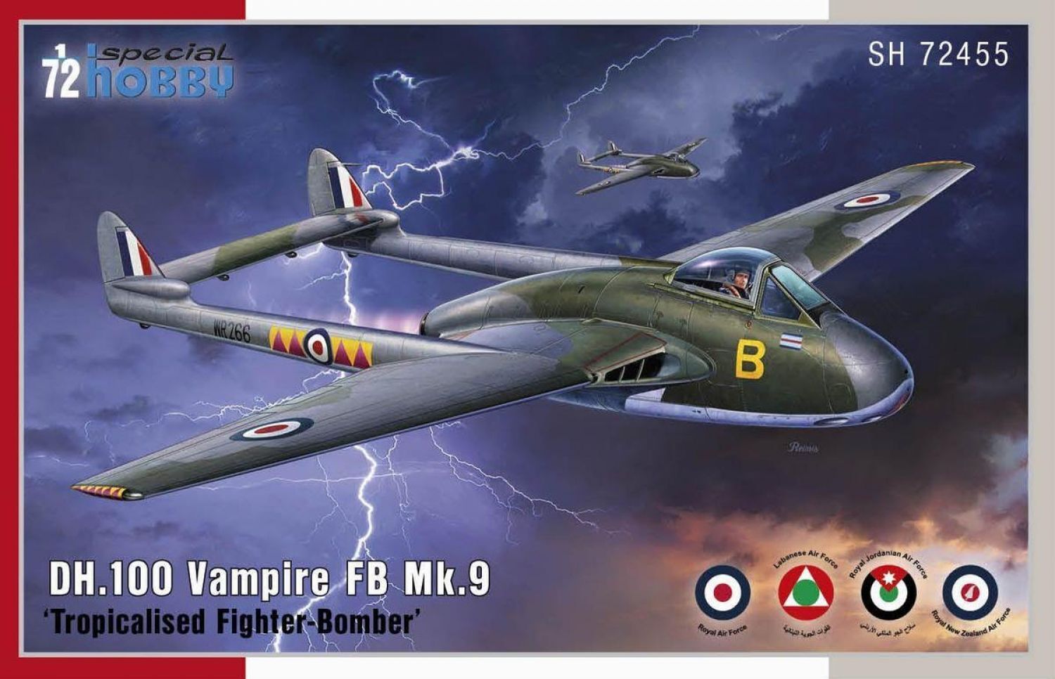 Special Hobby 1/72 DH.100 Vampire FB.Mk.9 €™Tropicalised Fighter-Bomber€™ Plastic Model Kit