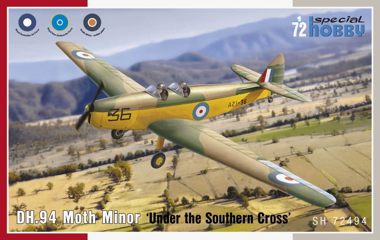 Special Hobby 1/72 DH.94 Moth Minor €˜Under the Southern Cross€™ Plastic Model Kit *Aust Decals*