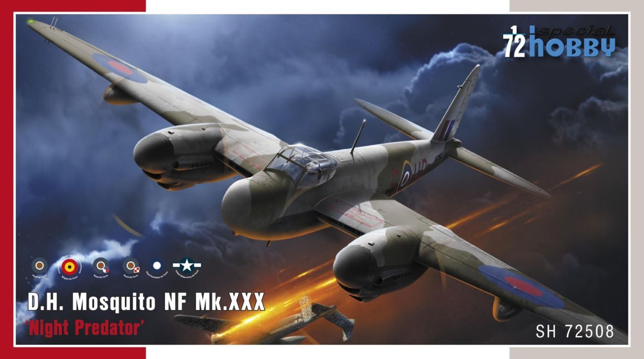 Special Hobby 1/72 DH.98 Mosquito NF Mk.XXX €˜Night Predator€™ Plastic Model Kit *Aust Decals*