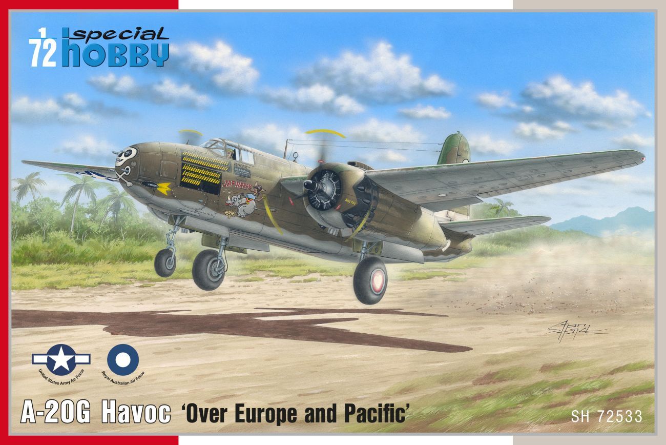 Special Hobby 1/72 A-20G Havoc €˜Over Europe and Pacific€™ Plastic Model Kit *Aust Decals*