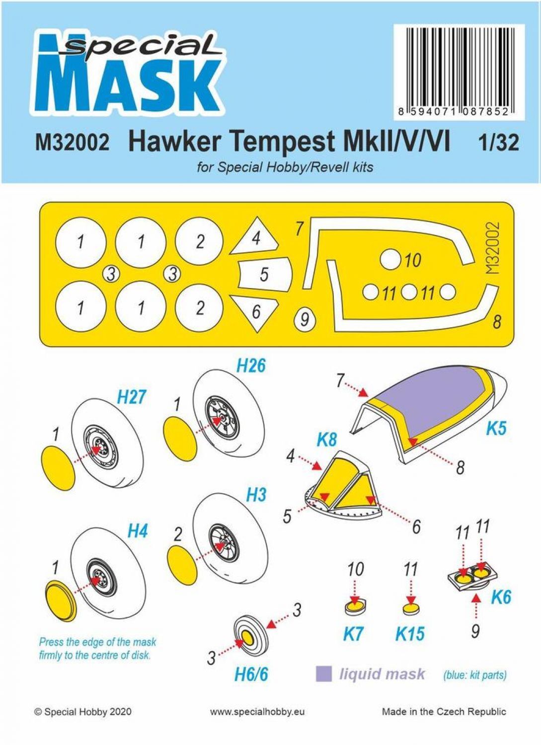 Special Hobby 1/32 Tempest MK.II/V/VI Mask