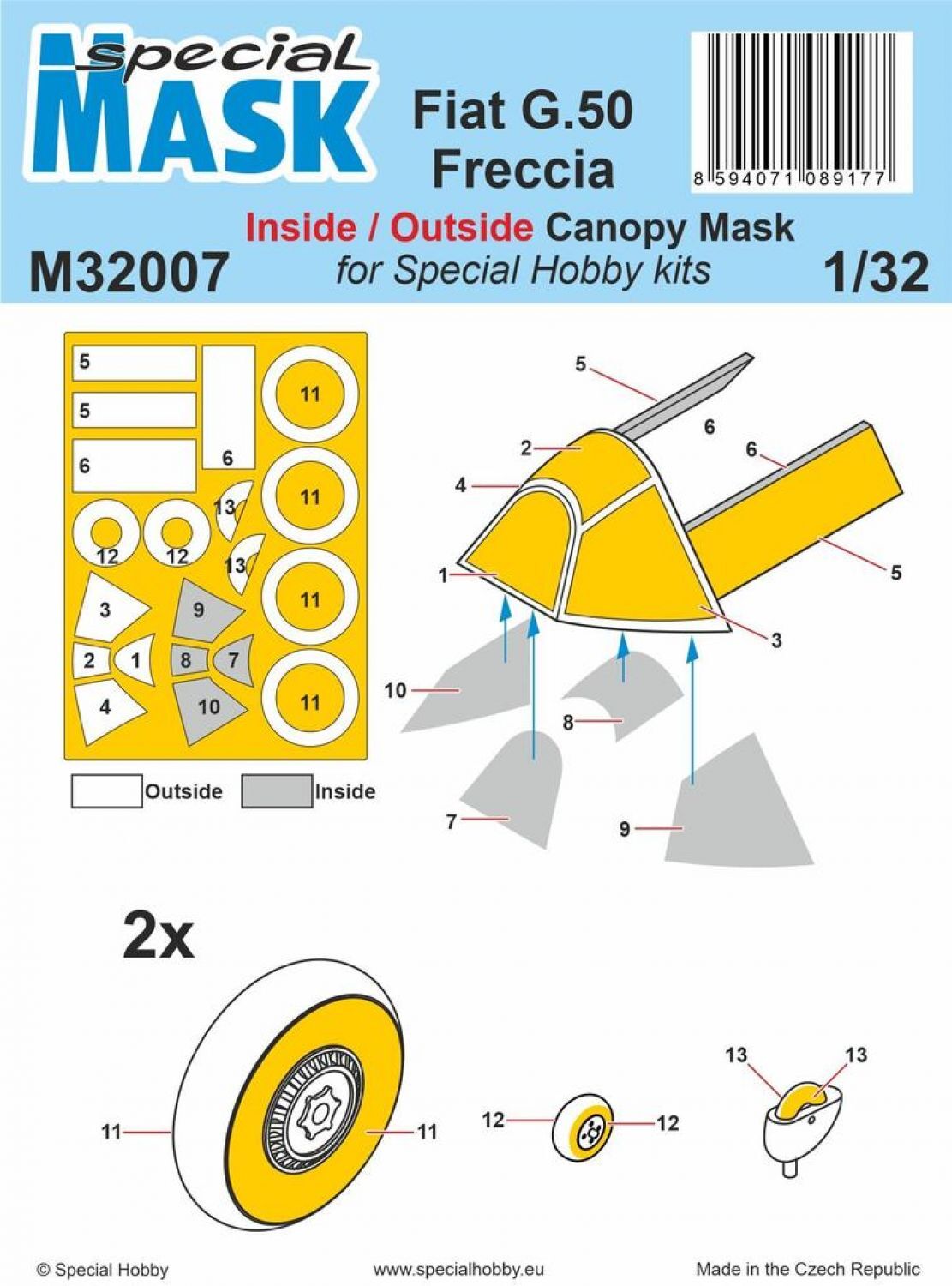 Special Hobby 1/32 Fiat G.50 Freccia MASK