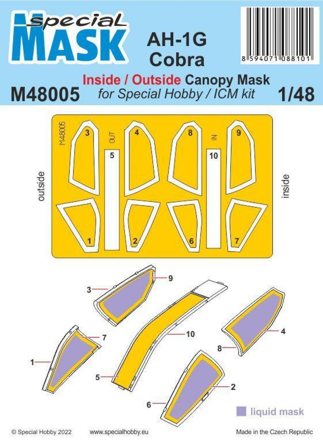 Special Hobby 1/48 AH-1G Cobra  Mask