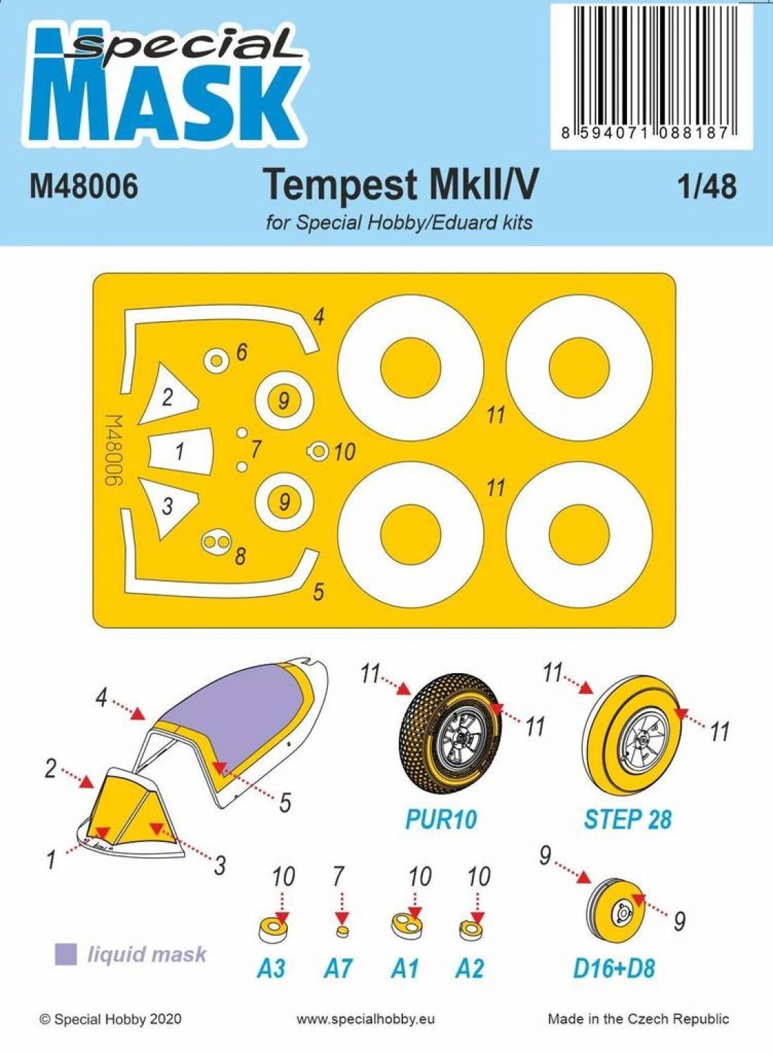 Special Hobby 1/48 Tempest Mk.II/V Mask