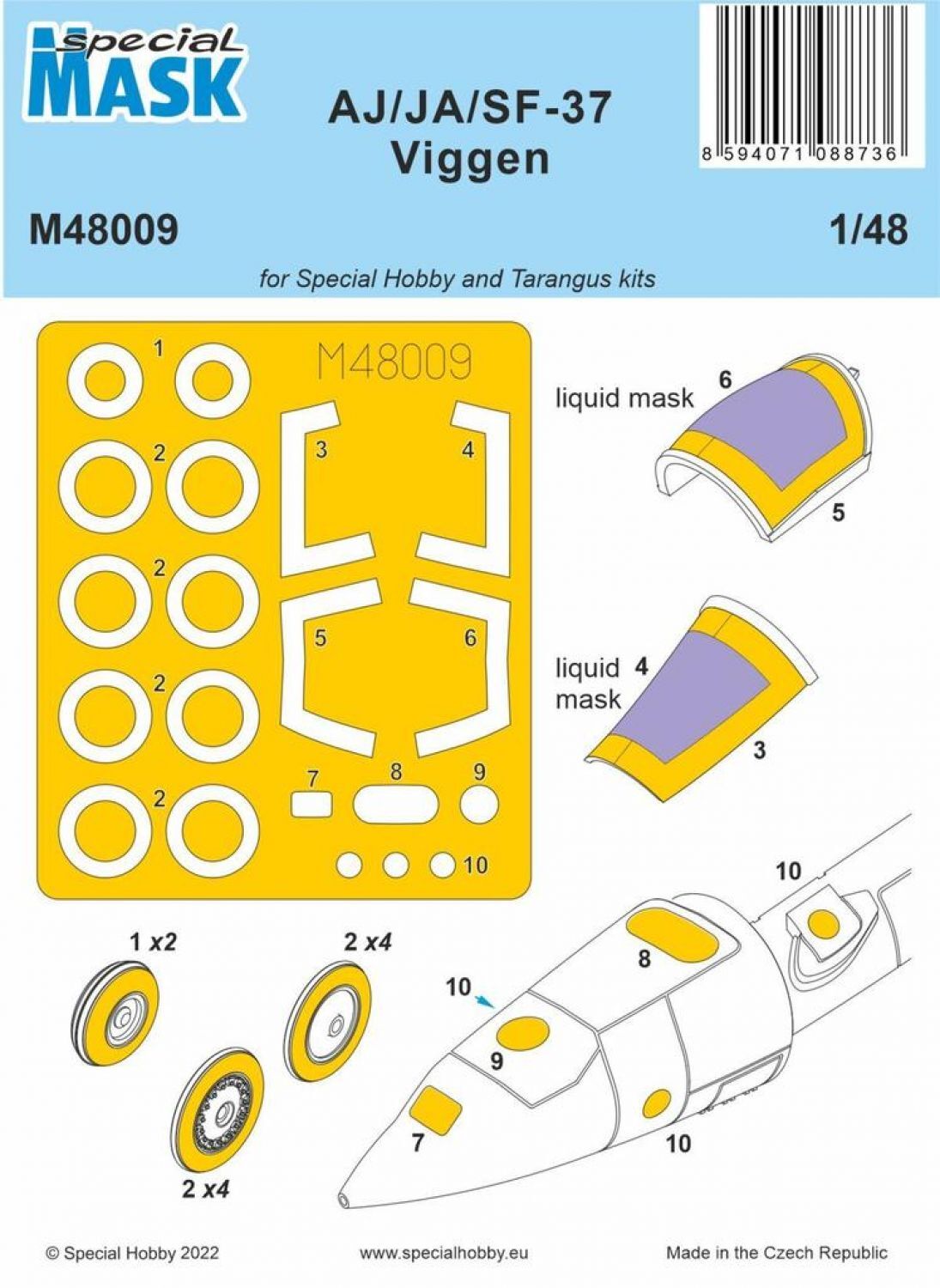 Special Hobby 1/48 AJ/JA/SF-37 Viggen MASK