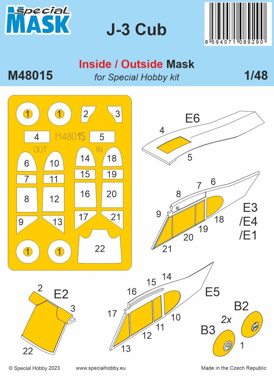 Special Hobby 1/48 J-3 Cub MASK