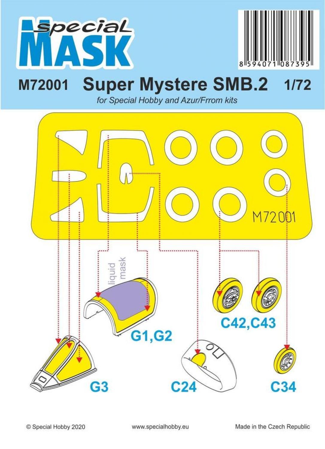 Special Hobby 1/72 SMB-2 Super Mystere Mask